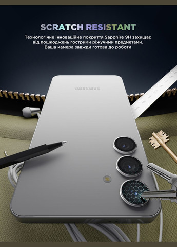 Защитное стекло для камеры Supreme Black Icon для Samsung S24 Clear (ARM76614) ArmorStandart (327887759)