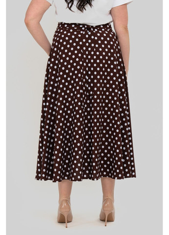 Коричневая повседневная юбка клешёная из штапеля all posa (ap102470p) A'll Posa