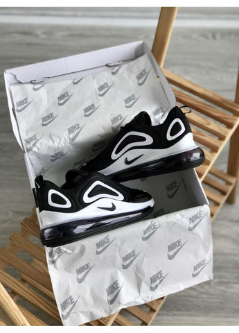 Чорні Осінні кросівки чоловічі nike air max 720 black white найк аір макс 720 No Brand