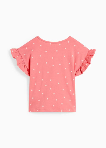 Розовая летняя футболка с принтом пайетки C&A