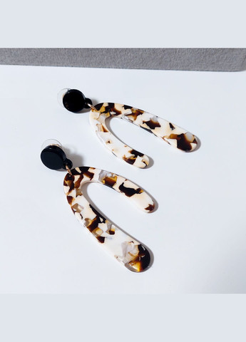 Сережки висячі з акрилу MK0897 різнокольоровий DeKolie (322196913)