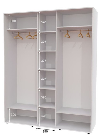 Шкаф-купе трехдверный 180*60*250 Белый 2 Зеркала с пескоструйным рисунком/Зеркало ШК-04 Алекса (360476931)