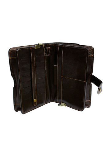 Сумка-барсетка шкіряна коричневого кольору - Італія Italico 8263 moro Tony Perotti (303830433)