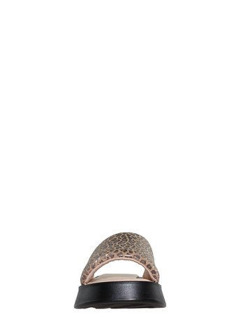 Коричневые шлепанцы m5 леопардовый Milini