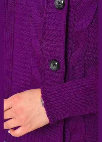Кардиган жіночий однотонний фіолетового кольору Let's Shop (324992605)