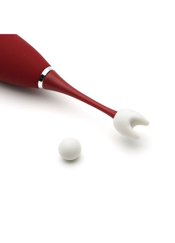 Кліторальний вібратор C-King Red, з двома дод. насадками, потужна прицільна стимуляція KisToy (316226242)