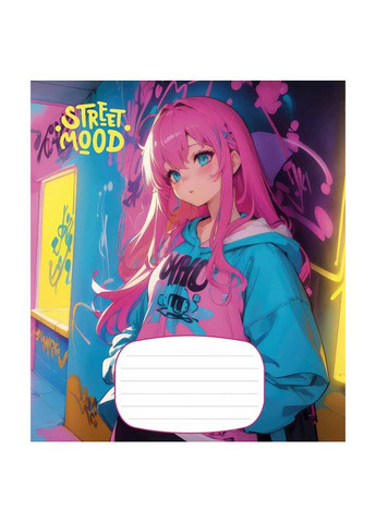 Зошит 24 аркуші клітинка " "/ Manga style Школярик (342416561)