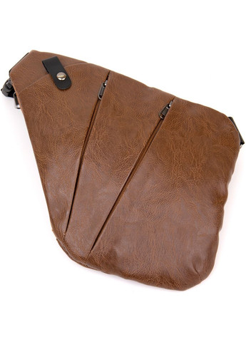 Сумка слінг кожзам 20567 Світло-коричнева Vintage (298570079)