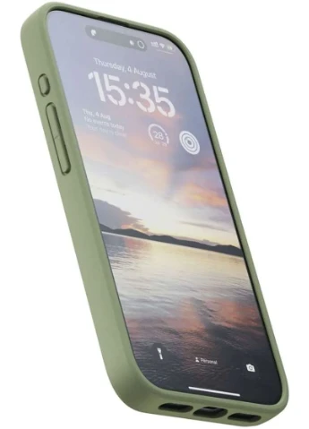 Чехол накладка Suede MagSafe Case Olive для iPhone 15 Pro (NA53SU06) Njord (302652153)