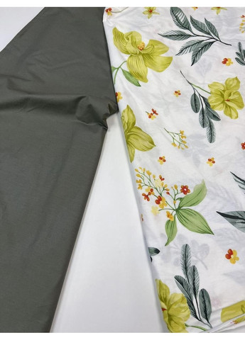 Постільна білизна з резинкою Оазис зелен., ранфорс Полуторний розмір, наволочки 70/70 No Brand (364219789)