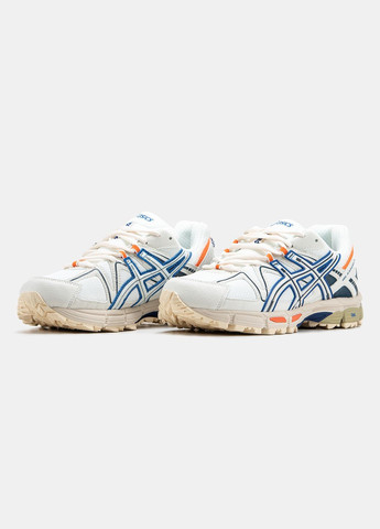 Белые всесезонные кроссовки мужские asics gel-kahana 8 white blue orange | асикс гель-кахана 8 белые синие оранжевые No Brand