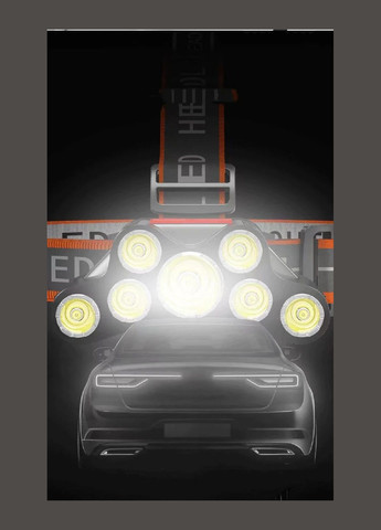 Налобный фонарь перезаряжаемый 7 LED F-T26 MJX (297707792)