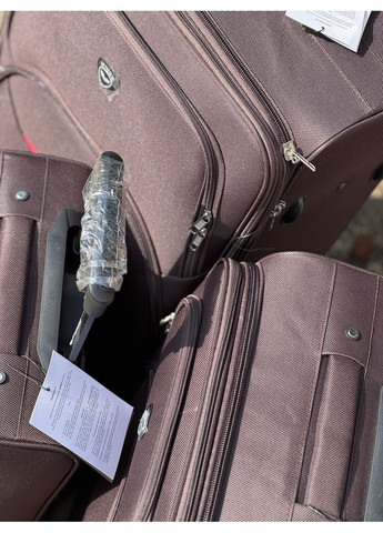 Велика Валіза дорожня тканинна L Польща на колесах з підшипником Wings (383379606)