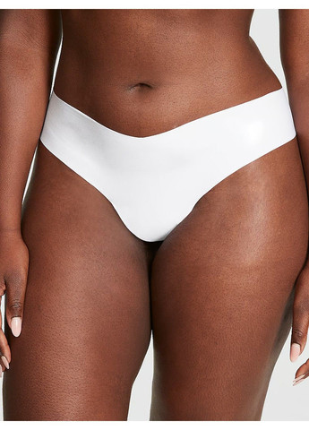 Трусики-стринги женские бесшовные No-Show Thong Panty белые XS Victoria's Secret (316659298)