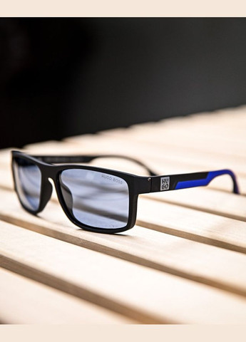 Мужские солнцезащитные очки Hugo черные с синим Freedom (334292660)