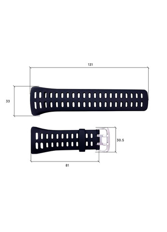 Ремінець для годинника Skmei чорний каучуковий класичний для чоловіків жінок унісекс пряжка лита ProDobro (367267675)