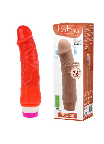 Вібратор реалістичний - Barbara Jeff Vibrator 7,6" Red Drive - Реалістичні вібратори LyBaile (322535938)