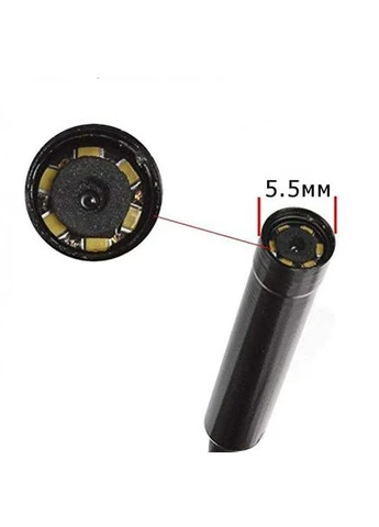 Цифровой эндоскоп 2 in 1 MicroUSB/USB HD, жесткий провод, 1м Voltronic (382950939)