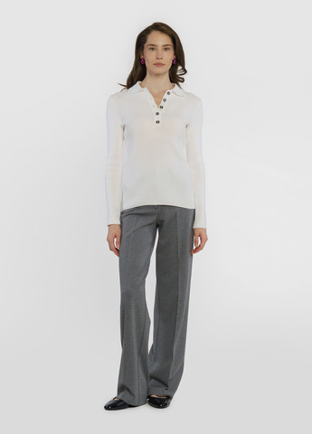 Белая женская футболка-поло женское белое Arber однотонная