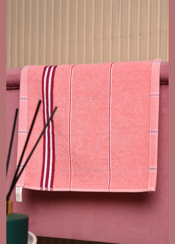 Серветка кухонна махрова рожевого кольору Let's Shop однотонний рожевий