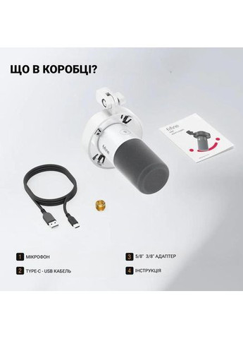 Конденсаторный USB-микрофон K688 для стриминга, записи вокала и подкастов, кардиоидная направленность, черный (с поп-фильтром и Fifine (360713960)