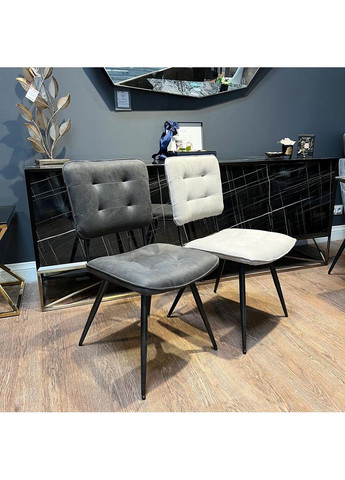 Стілець Монтана метал сидіння тканина 460x615x880 світло-сірий Prestol (372178823)