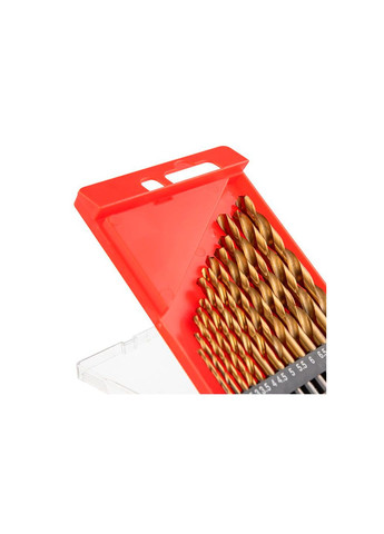 Набір свердел для металу HSS 2-8 мм із спіральним заточуванням (13 шт.) Intertool (335400424)