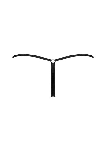 Черный демисезонный трусики-стринг с вырезом remediosa Obsessive