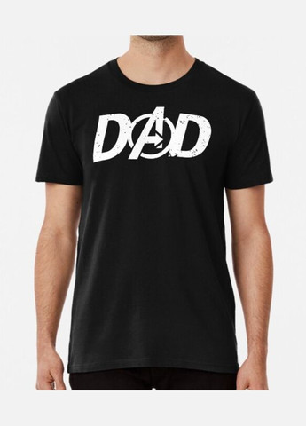 Черная мужская футболка с принтом dad 2 для папы Stedman