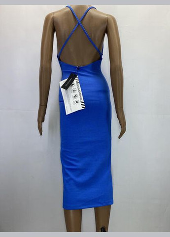 Голубое коктейльное платье Trendyol однотонное