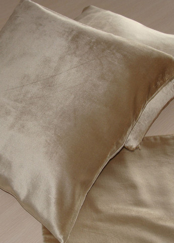 Комплект декоративных подушек бархат 40х40см 2шт бежевые (п_0446) Firanka Simple (355267292)