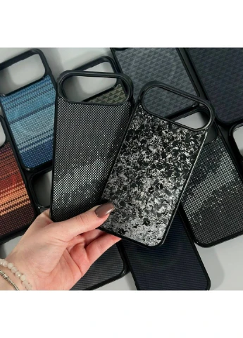 Чохол Gloss Elite Carbonique Magnetic для iPhone 15 Pixel Grey No Brand (382768231)