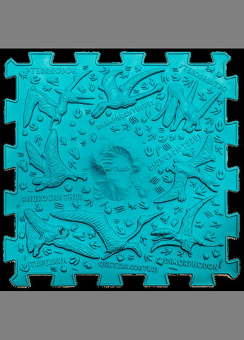 Килимок масажний Пазли Мікс Птахозаври 1 елемент 26x26 см Ortek (372128875)