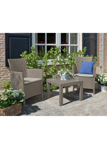 Комплект садовой мебели Keter Rosario balcony set, капучино – песок Allibert (362583605)