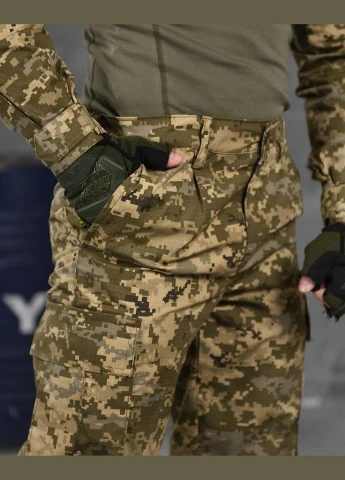 Тактичний костюм Minotaur 3в1 Піксель ріп-стоп бавовна поліестер з липучками для шевронів No Brand (326516800)