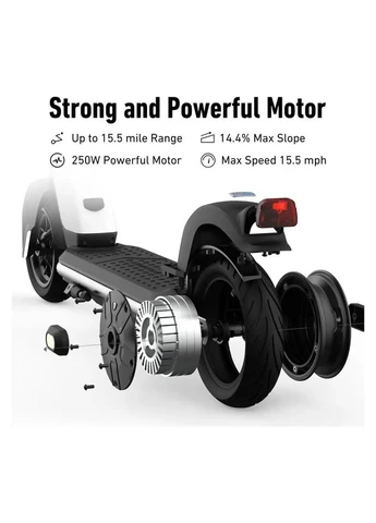 Електросамокат KQi1 Sport Black 9", 250(450)W, 5.1Ah, 25km, 25km/h, 14%, App, 14,6 kg (KOS_K12342B1E11) NIU (401862542)