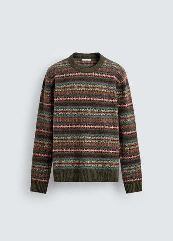 Комбинированный зимний свитер Zara