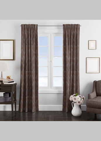 Тканина портьєрна жакардова Оскар V-F15 шоколад IDEIA (275870159)