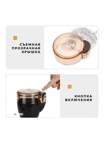 Кавомолка електрична професійна роторна 600 Вт RB-2206 Чорна Rainberg (306716814)