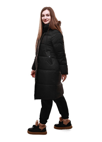 Чорна зимня куртка зимова жіноча No Brand