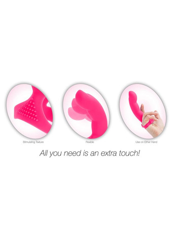 Насадка на палец Simple&True Extra Touch Finger Dong Розовая CherryLove PowerBullet (282710693)