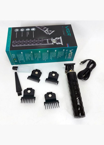 Машинка для стрижки с триммером V-170 для волос, усов и бороды, беспроводная со сменными насадками VGR (364665461)