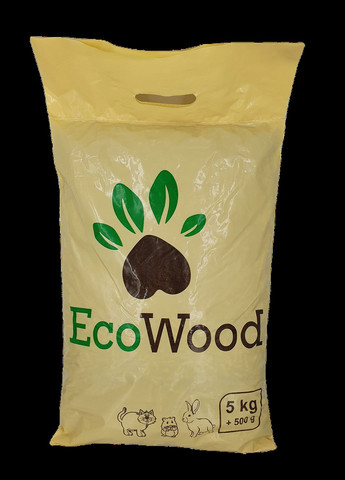 Наповнювач для котячого туалету дерев'яний 4,3 кг EcoWood (267727051)