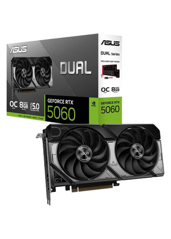Видеокарта Dual GeForce RTX 5060 8GB 128Bit (DUAL-RTX5060-O8G) Asus (347175120)