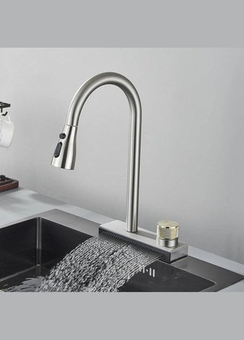 Змішувач під мийку "Водоспад" ZS84 (brushed) Platinum (336937273)