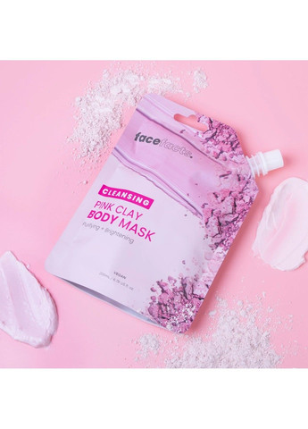 Очищающая грязевая маска для тела Розовая глина 200 мл Face Facts (298056007)