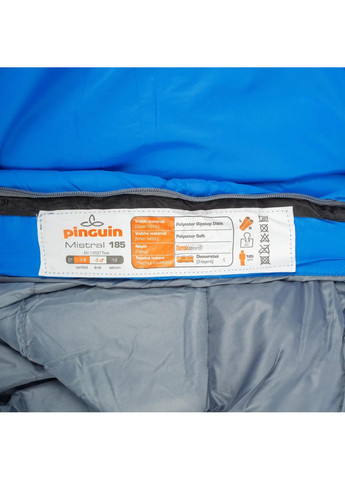 Спальний мішок Mistral PFM (3/-3°C), 185 см - Left Zip, Blue Pinguin (338371144)
