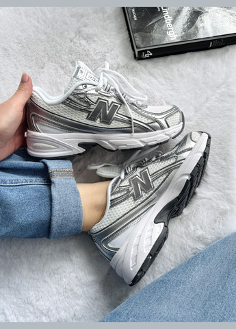 Кроссовки женские и мужские New Balance 740v2 White Silver Black | Нью Беланс 740 белые No Brand белые демисезоны (341264124)