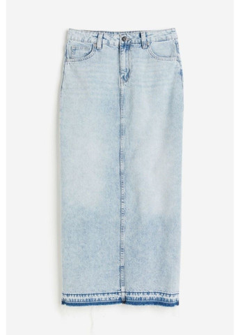 Жіноча джинсова спідниця максі Н&М (56986) XS Блакитна H&M (291903279)