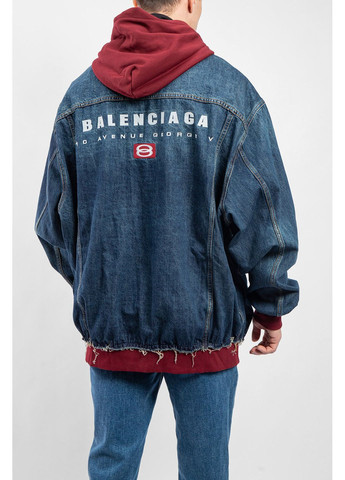 Синяя демисезонная куртка джинсовая Balenciaga